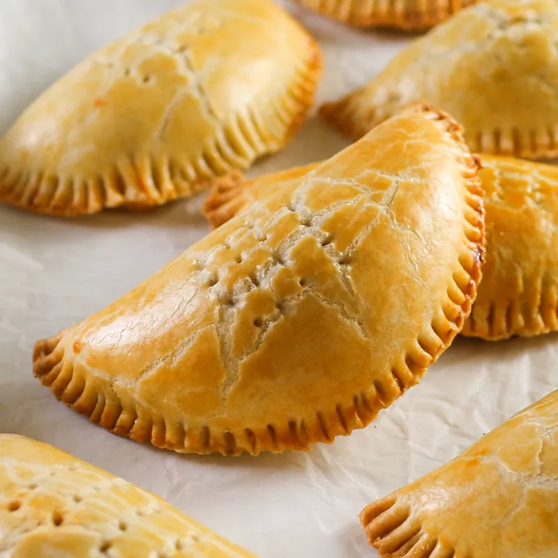 Golden baked Nigerian meat pies